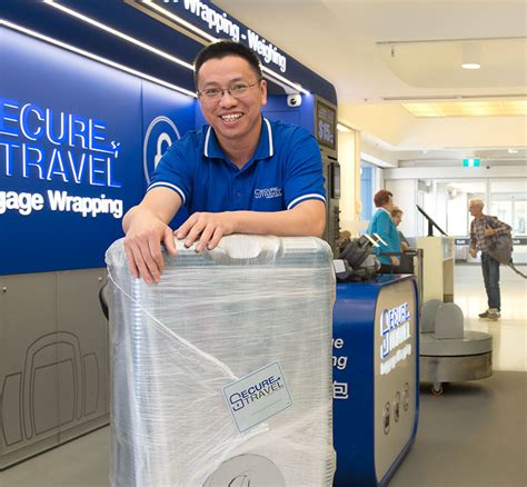 bag wrapping melbourne airport|shrink wrap luggage at airport.